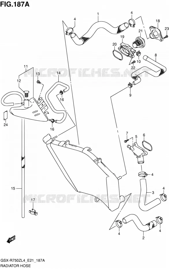 DURITE DE RADIATEUR Suzuki MOTO 750 GSX-R 2014  GSX-R750ZUF L4 (E21)