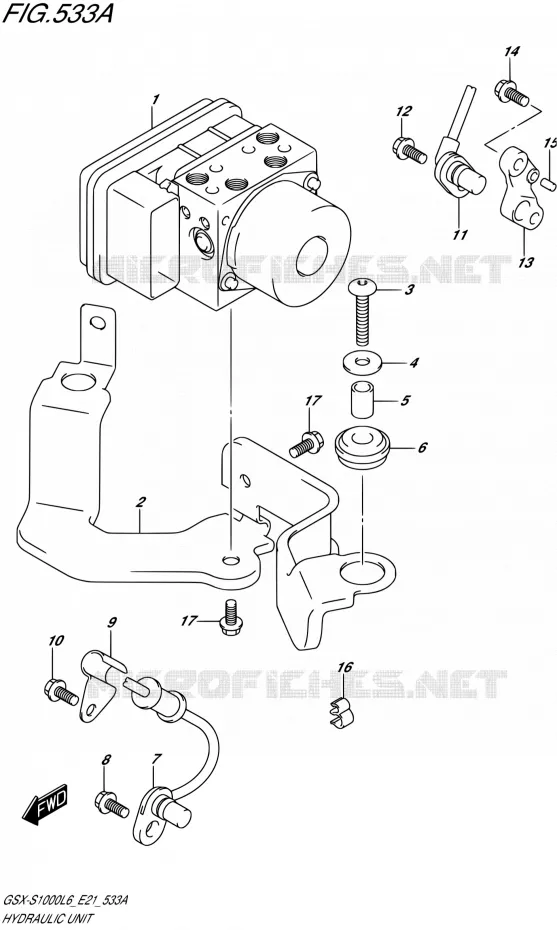 SYSTÈME ABS (GSX-S1000AL6 E21) Suzuki MOTO 1000 GSX-S 2016  GSX-S1000A L6 (E21)