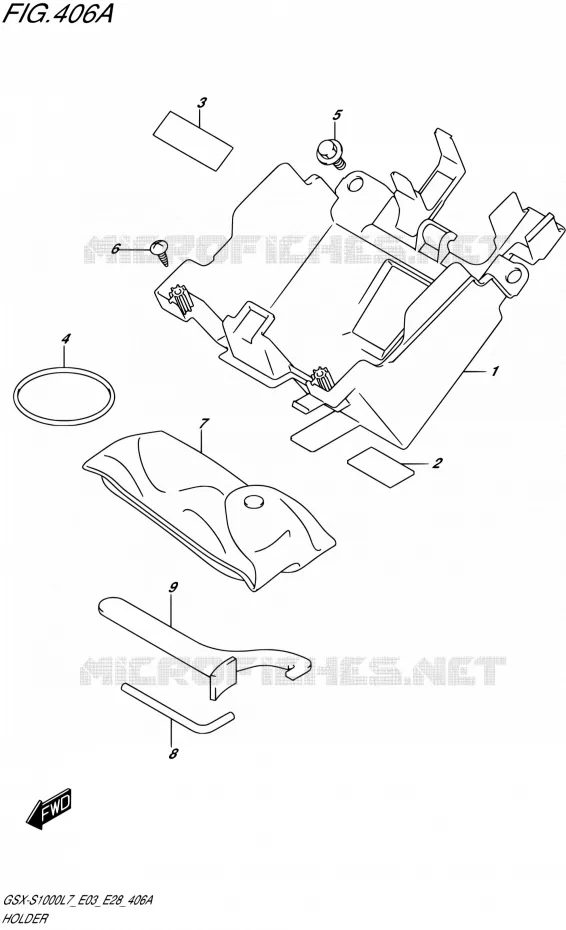 SUPPORT Suzuki MOTO 1000 GSX-S 2017  GSX-S1000A L7 (E03,E28,E33)