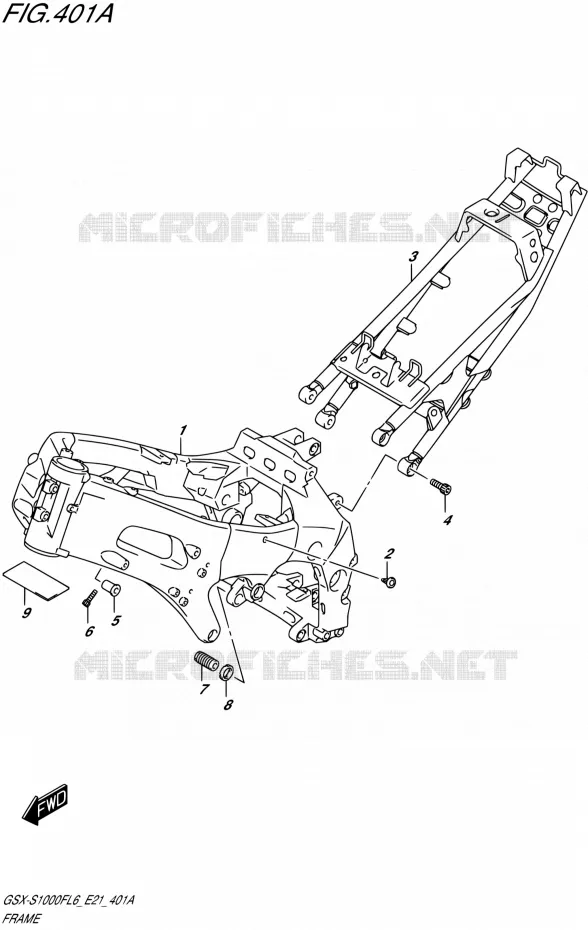 CADRE Suzuki MOTO 1000 GSX-S 2016  GSX-S1000FA L6 (E21)