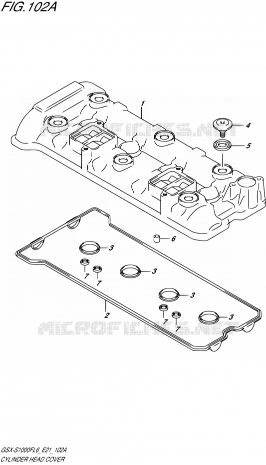 COUVRE CULASSE Suzuki MOTO 1000 GSX-S 2016  GSX-S1000F L6 (E21)
