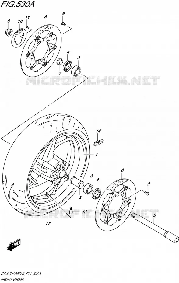 ROUE AVANT Suzuki MOTO 1000 GSX-S 2016  GSX-S1000F L6 (E21)