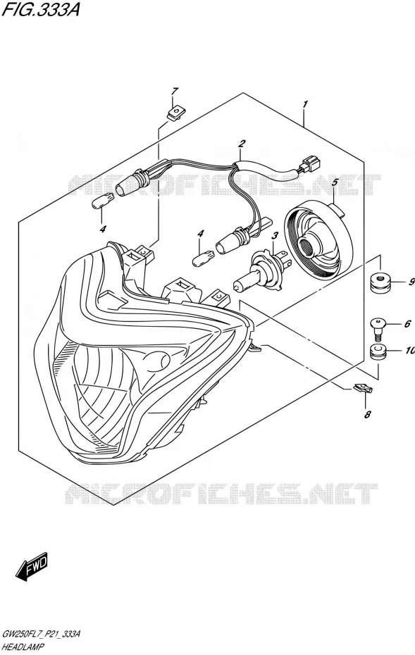 PHARE Suzuki MOTO 250 INAZUMA 2017  GW250F L7 (P21)