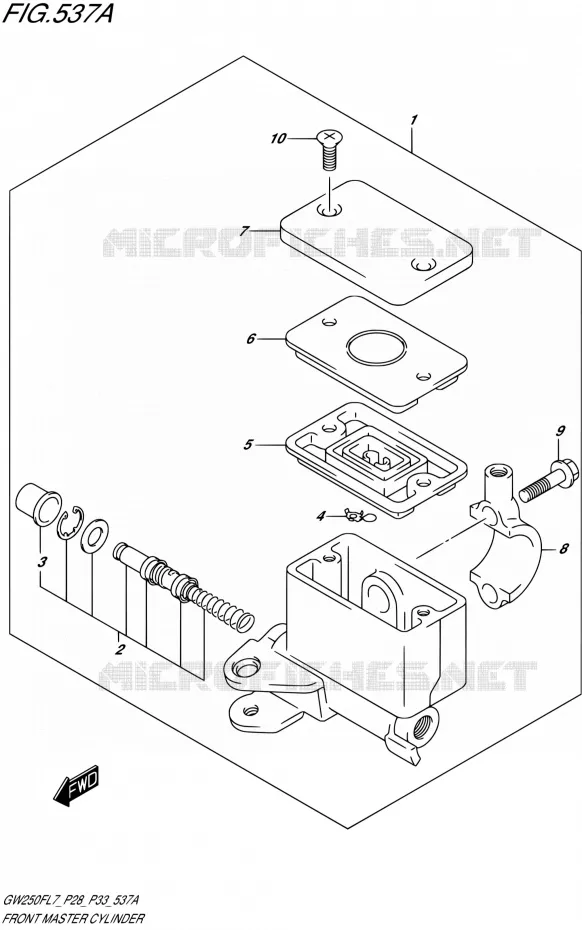 MAITRE CYLINDRE AVANT Suzuki MOTO 250 INAZUMA 2017  GW250F L7 (P28,P33)