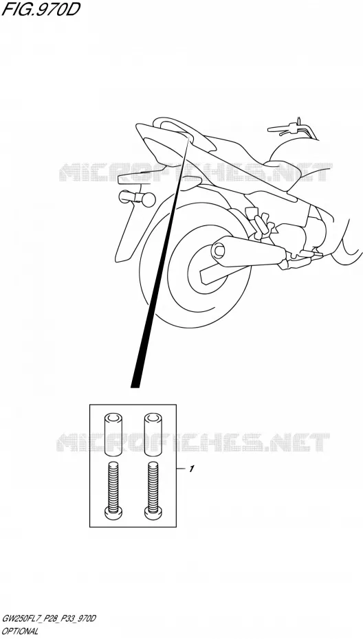 OPTIONS (HOOK SET PILLION HANDLE) Suzuki MOTO 250 INAZUMA 2017  GW250F L7 (P28,P33)