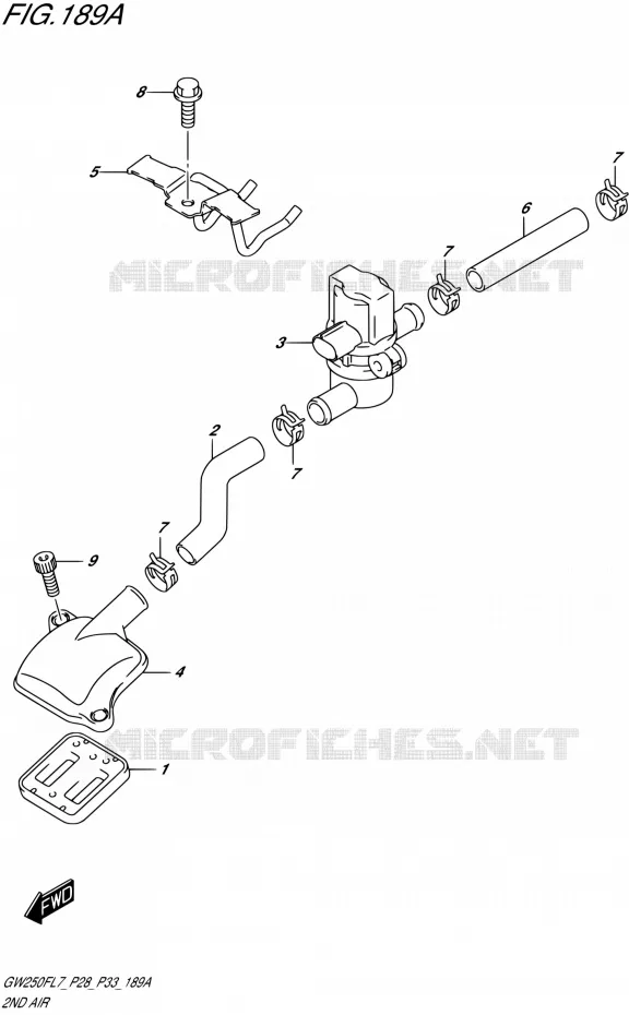SYSTEME RECYCLAGE GAZ ECHAPPEMENT Suzuki MOTO 250 INAZUMA 2017  GW250F L7 (P28,P33)
