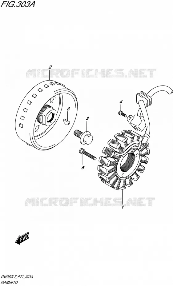 ALLUMAGE ROTOR - STATOR Suzuki MOTO 250 INAZUMA 2017  GW250 L7 (P71)