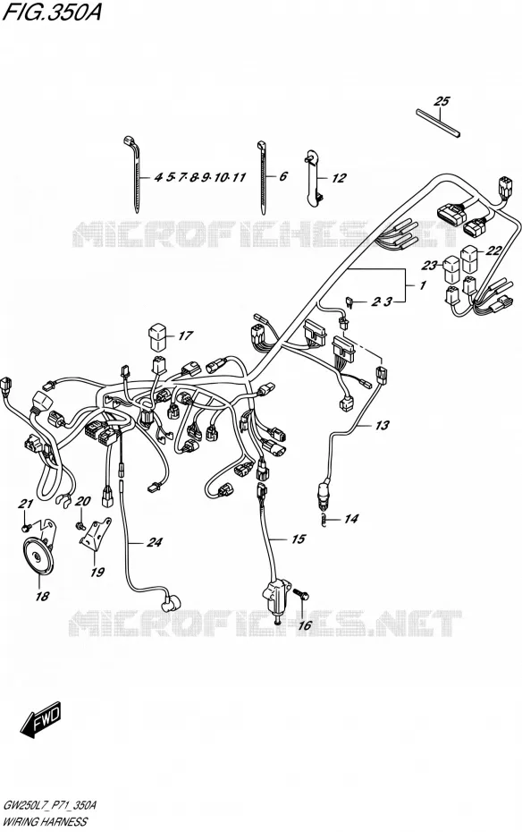 FAISCEAU ELECTRIQUE Suzuki MOTO 250 INAZUMA 2017  GW250 L7 (P71)