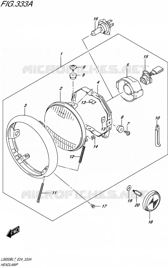 PHARE Suzuki MOTO 650 BOULEVARD 2017  LS650B L7 (E24)