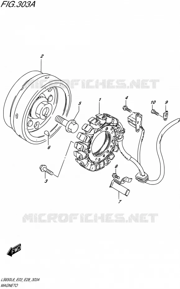 ALLUMAGE ROTOR - STATOR Suzuki MOTO 650 BOULEVARD 2016  LS650 L6 (E03,E28,E33)