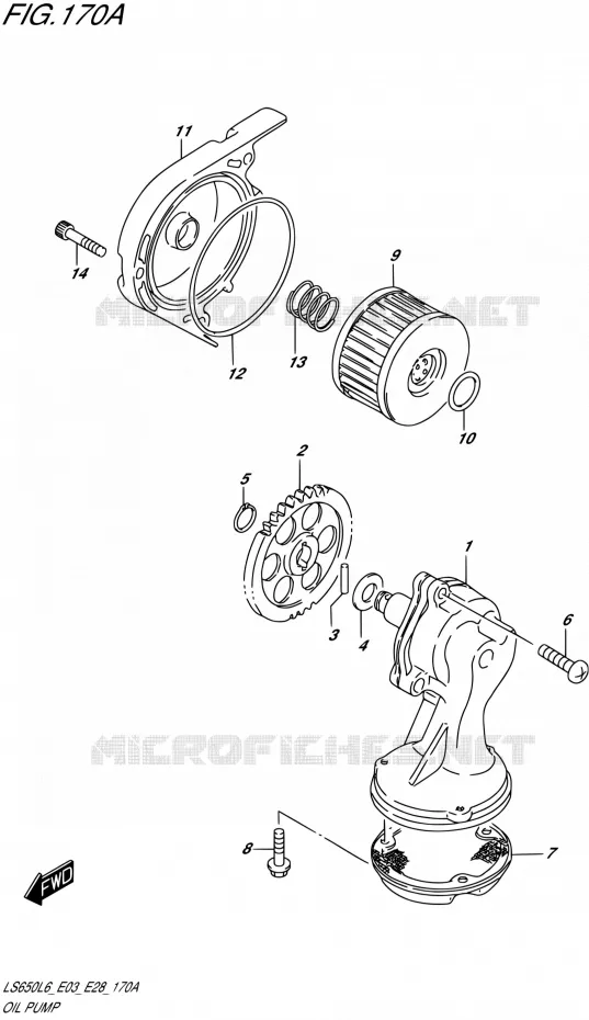 POMPE A HUILE Suzuki MOTO 650 BOULEVARD 2016  LS650 L6 (E03,E28,E33)