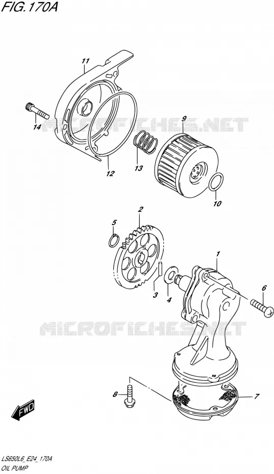 POMPE A HUILE Suzuki MOTO 650 SAVAGE 2016  LS650 L6 (E24)