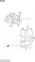 ENTOURAGE DE PHARE AVANT pour Suzuki KINGQUAD 400 2012