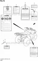 ETIQUETTE (LT A400FZL2 P33) pour Suzuki KINGQUAD 400 2012