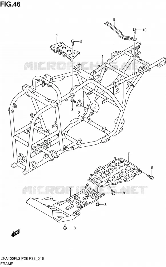 CADRE Suzuki QUAD 400 KINGQUAD 2012  LT-A400F L2/LT-A400FZ L2 (P03,P28,P33)
