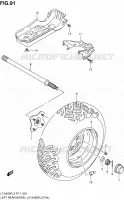 ROUE ARRIERE GAUCHE (LT A400FL2 P24) pour Suzuki KINGQUAD 400 2012