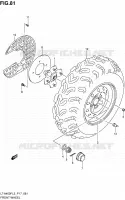 ROUE AVANT (LT A400FZL3 P17) pour Suzuki KINGQUAD 400 2013