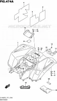 GARDE BOUE ARRIERE pour Suzuki KINGQUAD 400 2017
