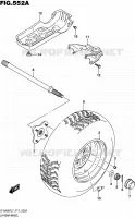 ROUE ARRIERE GAUCHE pour Suzuki KINGQUAD 400 2017