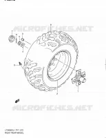 ROUE ARRIERE DROITE pour Suzuki KINGQUAD 500 2011