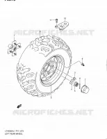 ROUE ARRIERE GAUCHE pour Suzuki KINGQUAD 500 2011