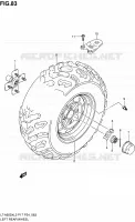 ROUE ARRIERE GAUCHE pour Suzuki KINGQUAD 500 2012