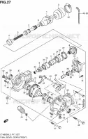 CARDAN   COUPLE CONIQUE (AVANT) pour Suzuki KINGQUAD 500 2013