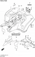 GARDE BOUE ARRIERE pour Suzuki KINGQUAD 500 2016
