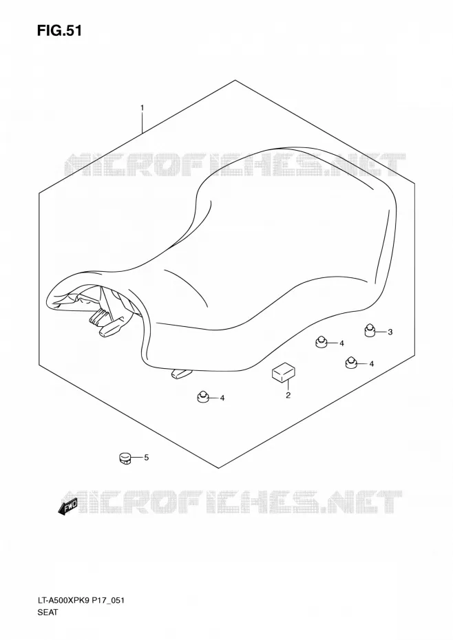 SELLE Suzuki QUAD 500 KINGQUAD 2010  LT-A500XP L0 (P17,P24)