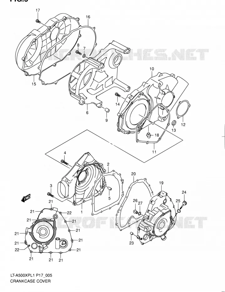 CARTER Suzuki QUAD 500 KINGQUAD 2011  LT-A500XP L1 (P17,P24)