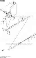 PEDALE DE FREIN pour Suzuki KINGQUAD 500 1992