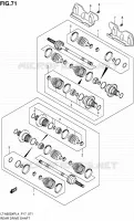 ARBRE DE ROUE ARRIERE pour Suzuki KINGQUAD 500 2014