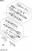 ARBRE DE TRANSMISSION AVANT pour Suzuki KINGQUAD 500 2014