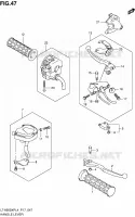 ENSEMBLE LEVIERS   POIGNEES pour Suzuki KINGQUAD 500 2014