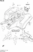 GARDE BOUE ARRIERE (LT A500XPL4 P17) pour Suzuki KINGQUAD 500 2014