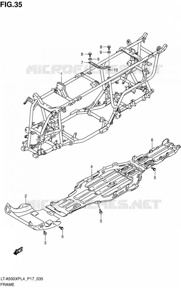 CADRE Suzuki QUAD 500 KINGQUAD 2014  LT-A500XP L4/LT-A500XPZ L4 (P17)