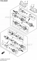 ARBRE DE ROUE ARRIERE pour Suzuki KINGQUAD 500 1992