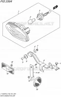 ENSEMBLE FEU ARRIERE (LT A500XPL5 P28) pour Suzuki KINGQUAD 500 1992