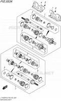 ARBRE DE ROUE ARRIERE pour Suzuki KINGQUAD 500 2016