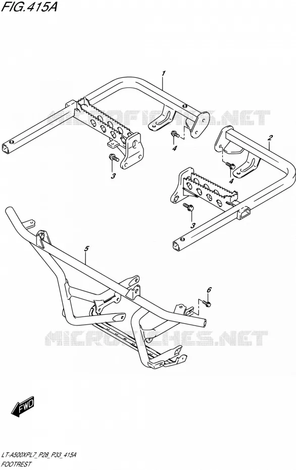 REPOSE PIED Suzuki QUAD 500 KINGQUAD 2017  LT-A500XP L7/LT-A500XPZ L7 (P28,P33)