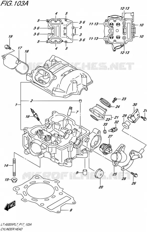 CULASSE Suzuki QUAD 500 KINGQUAD 2017  LT-A500XP L7 (P17)