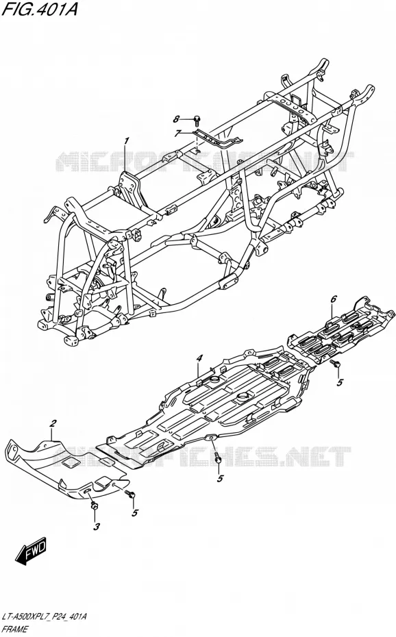 CADRE Suzuki QUAD 500 KINGQUAD 2017  LT-A500XP L7 (P24)