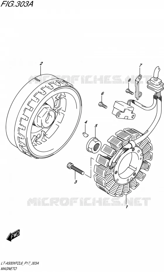 ALLUMAGE ROTOR - STATOR Suzuki QUAD 500 KINGQUAD 2016  LT-A500XPZ L6 (P17)