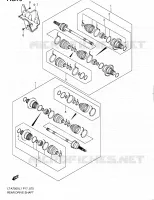 ARBRE DE ROUE ARRIERE pour Suzuki KINGQUAD 750 2011
