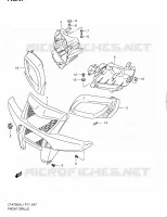 PARE CHOC AVANT   ENTOURAGE DE PHARE pour Suzuki KINGQUAD 750 2011