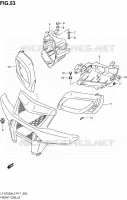 PARE CHOC AVANT   ENTOURAGE DE PHARE pour Suzuki KINGQUAD 750 2012