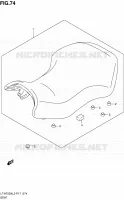 SELLE (LT A750XZL2 P17) pour Suzuki KINGQUAD 750 2012