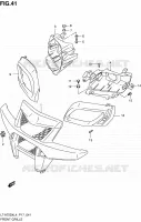 PARE CHOC AVANT   ENTOURAGE DE PHARE pour Suzuki KINGQUAD 750 2014