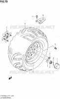 ROUE ARRIERE GAUCHE (LT A750XZL4 P17) pour Suzuki KINGQUAD 750 2014