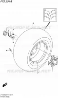 ROUE ARRIERE DROITE pour Suzuki KINGQUAD 750 2016